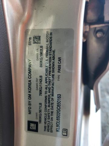 2016 CHEVROLET SPARK EV 2LT KL8CL6S02GC650163