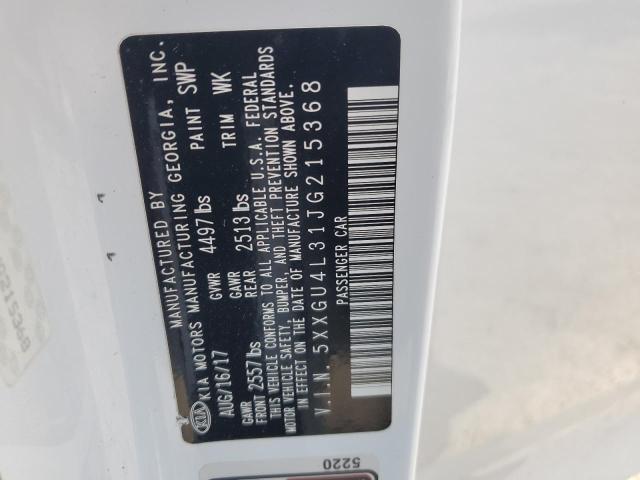 2018 KIA OPTIMA EX 5XXGU4L31JG215368