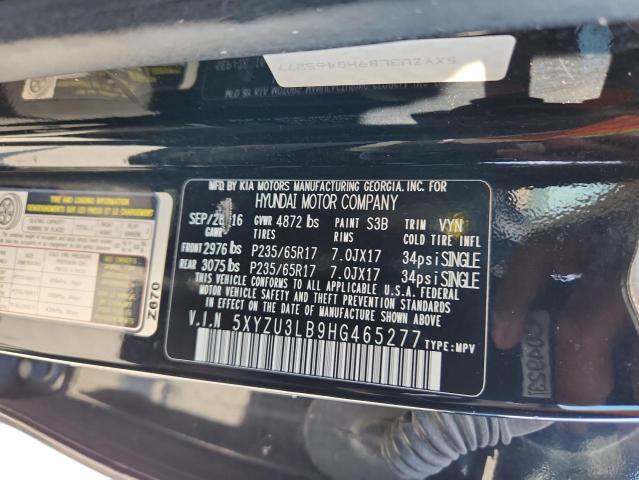 2017 HYUNDAI SANTA FE S 5XYZU3LB9HG465277