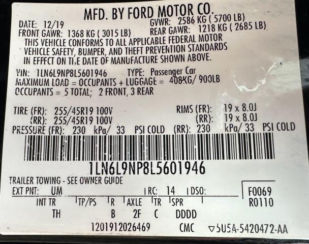 2020 LINCOLN CONTINENTA - 1LN6L9NP8L5601946