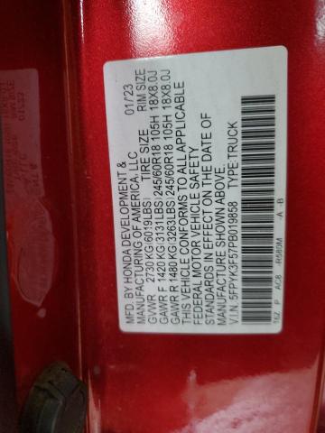 2023 HONDA RIDGELINE RTL - 5FPYK3F57PB019858