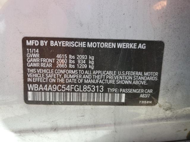 2015 BMW 428 I GRAN WBA4A9C54FGL85313
