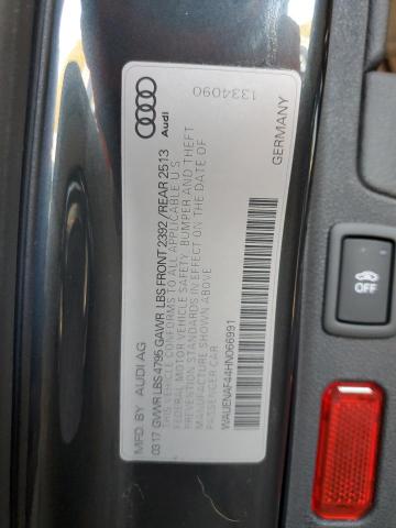 2017 AUDI A4 PREMIUM WAUENAF44HN066991