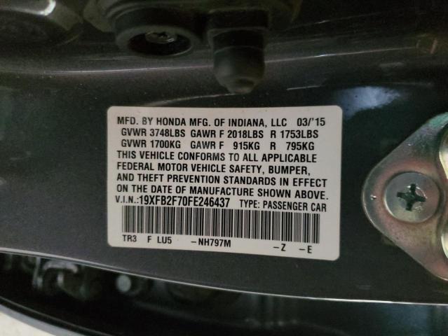 2015 HONDA CIVIC SE 19XFB2F70FE246437
