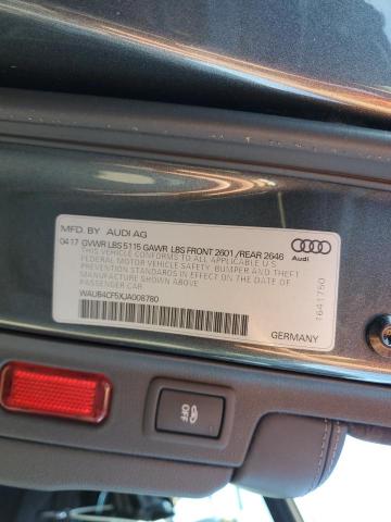 2018 AUDI S5 PREMIUM WAUB4CF5XJA008780