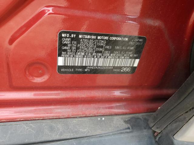 2018 MITSUBISHI OUTLANDER JA4AD2A34JZ035564