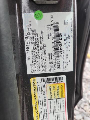 2016 FORD FUSION SE - 3FA6P0H99GR142260