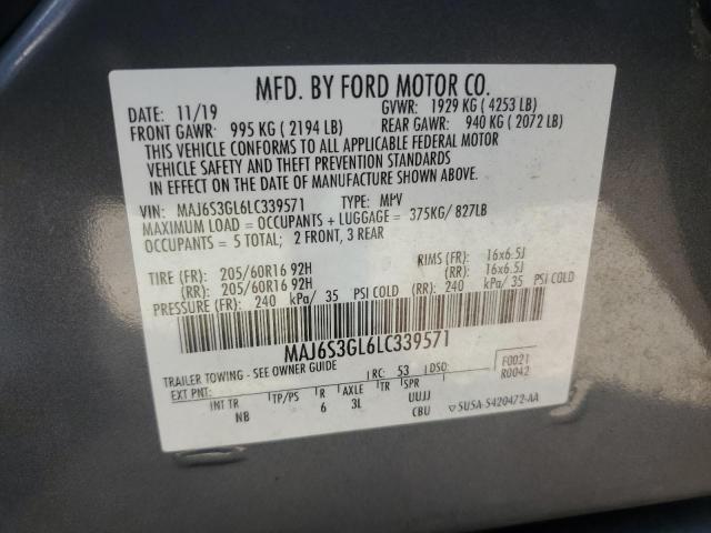 2020 FORD ECOSPORT S MAJ6S3GL6LC339571