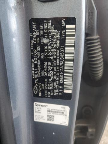 2019 HYUNDAI KONA SE KM8K1CAA7KU345371