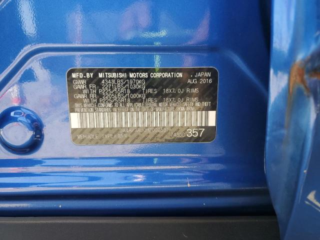 2017 MITSUBISHI OUTLANDER JA4AP3AU0HZ002531