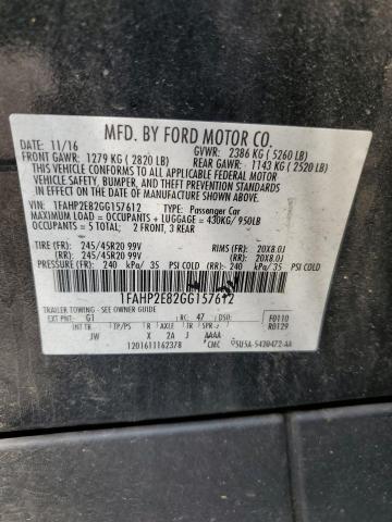 2016 FORD TAURUS SEL 1FAHP2E82GG157612