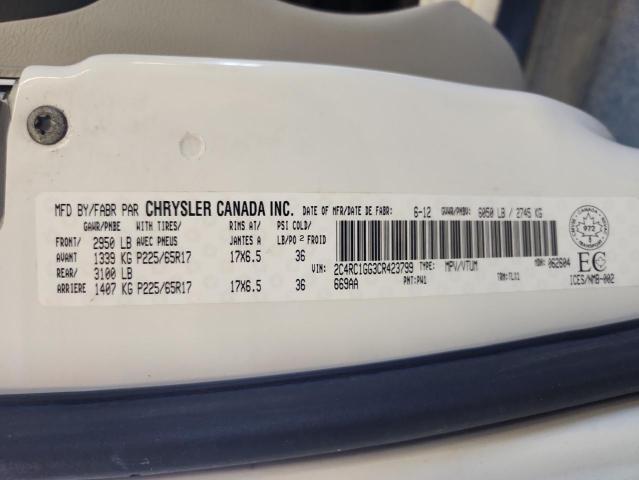 2012 CHRYSLER TOWN & COU - 2C4RC1GG3CR423799