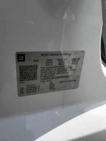2019 CHEVROLET SUBURBAN K 1GNSKJKCXKR149313