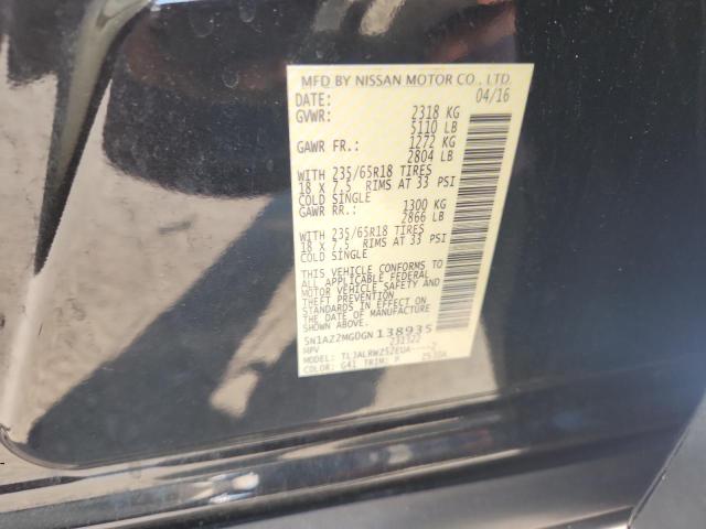 2016 NISSAN MURANO S 5N1AZ2MG0GN138935