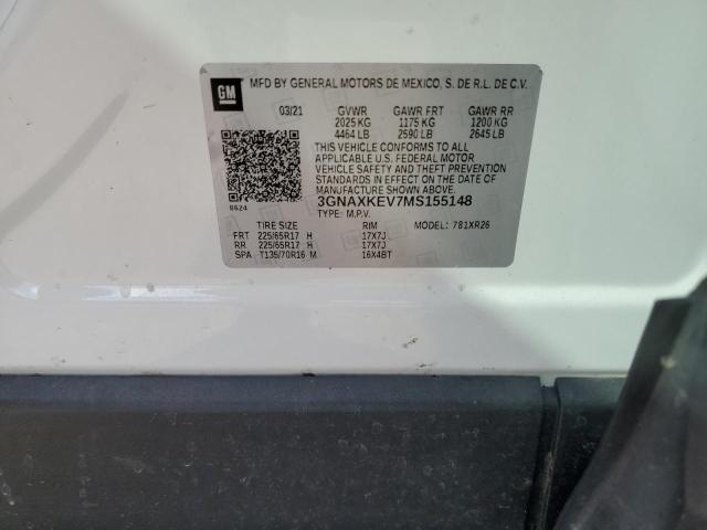 2021 CHEVROLET EQUINOX LT - 3GNAXKEV7MS155148