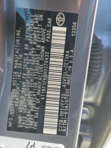 2017 TOYOTA CAMRY LE 4T1BF1FK6HU276432