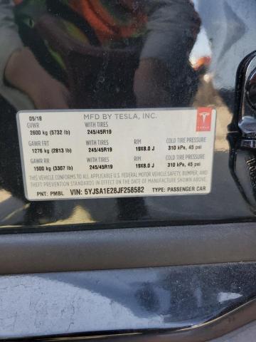2018 TESLA MODEL S 5YJSA1E28JF258582
