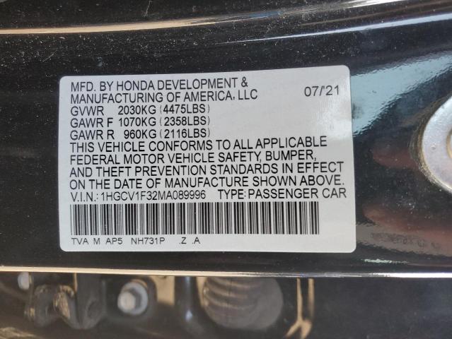 2021 HONDA ACCORD SPO 1HGCV1F32MA089996