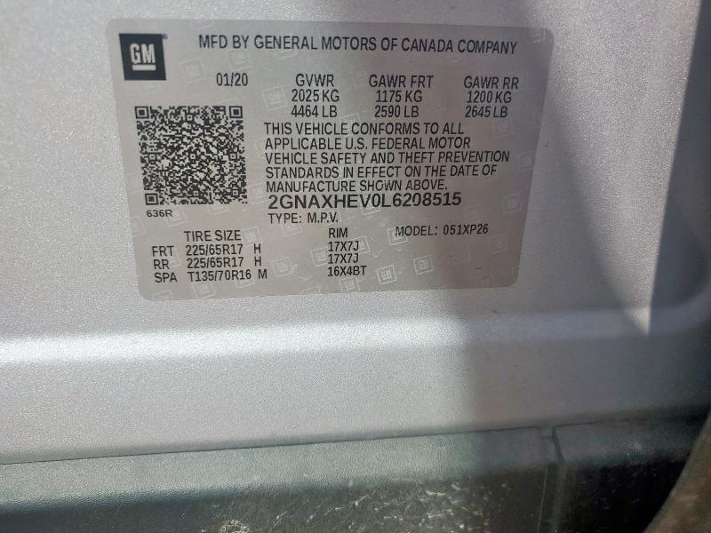 2020 CHEVROLET EQUINOX LS - 2GNAXHEV0L6208515