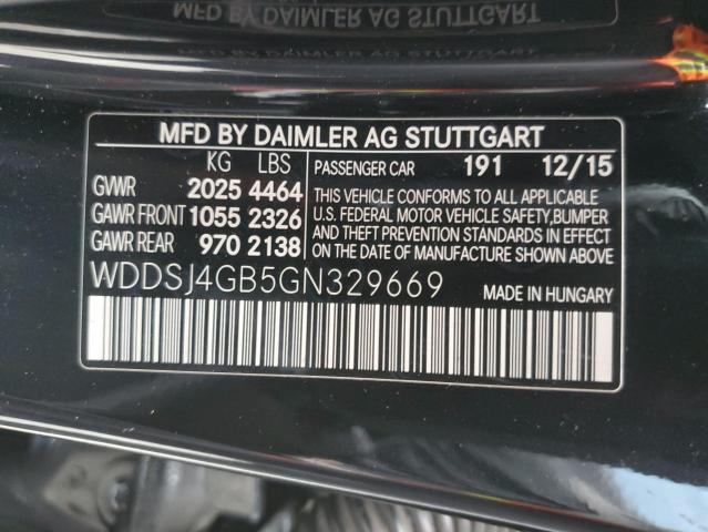 2016 MERCEDES-BENZ CLA 250 4M WDDSJ4GB5GN329669
