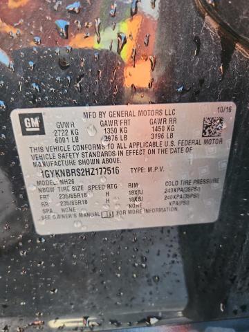 2017 CADILLAC XT5 LUXURY - 1GYKNBRS2HZ177516