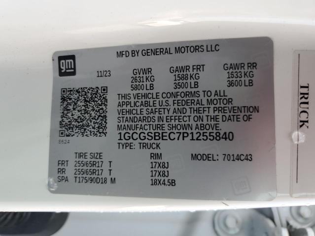 2023 CHEVROLET COLORADO 1GCGSBEC7P1255840