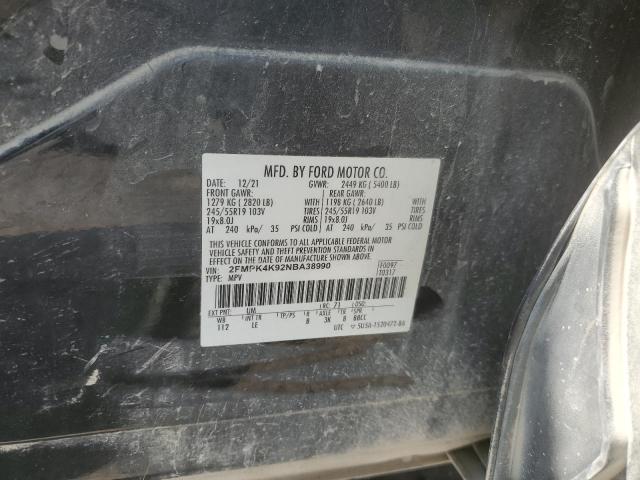 2022 FORD EDGE TITAN - 2FMPK4K92NBA38990