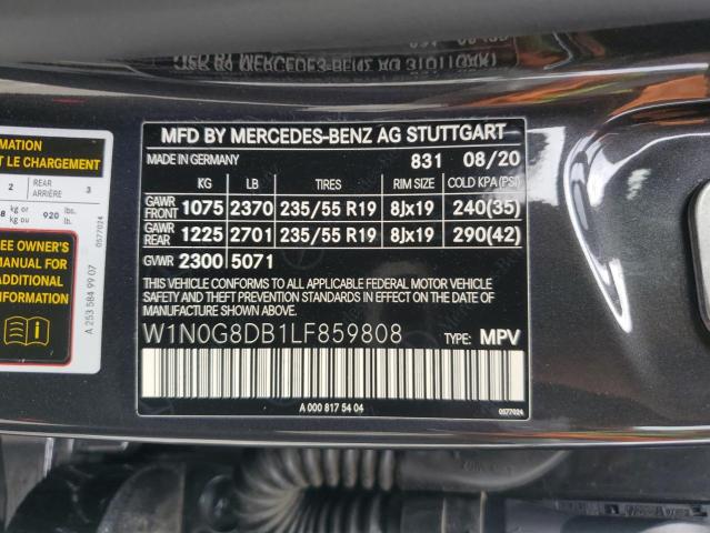 2020 MERCEDES-BENZ GLC 300 W1N0G8DB1LF859808