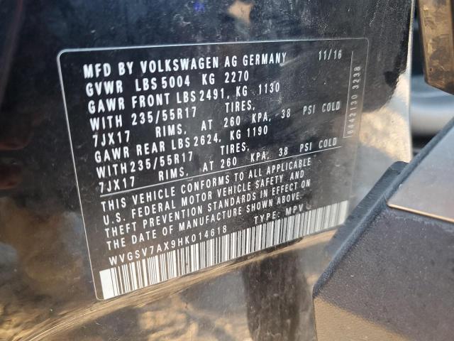 2017 VOLKSWAGEN TIGUAN WOL WVGSV7AX9HK014618