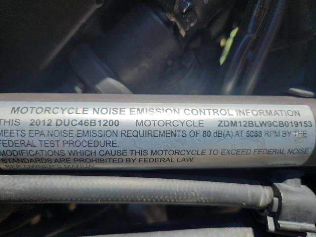 2012 DUCATI MULTISTRAD ZDM12BLW9CB019153