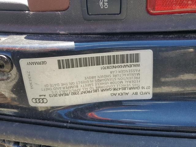 2017 AUDI A4 PREMIUM PLUS WAUENAF4XHN028701