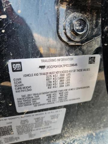 2023 CHEVROLET SILVERADO - 3GCPDFEK7PG139645