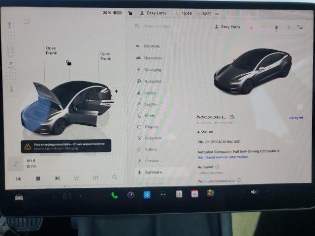 2025 TESLA MODEL 3 5YJ3E1EA7SF890930