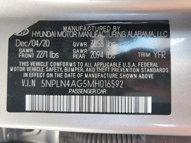 2021 HYUNDAI ELANTRA SE 5NPLN4AG5MH016592