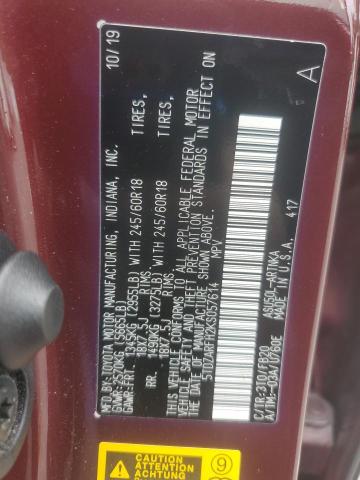 2019 TOYOTA HIGHLANDER 5TDZARFH2KS057614