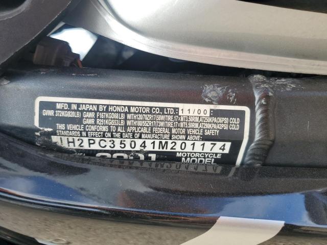 2001 HONDA CBR600F4 JH2PC35041M201174