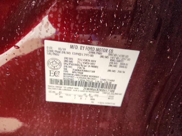 2019 FORD FLEX SEL - 2FMHK6C82KBA17588