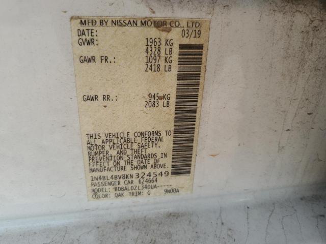 2019 NISSAN ALTIMA S 1N4BL4BV8KN324549