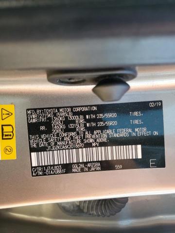 2019 LEXUS RX 350 L JTJDZKCA6K2018692