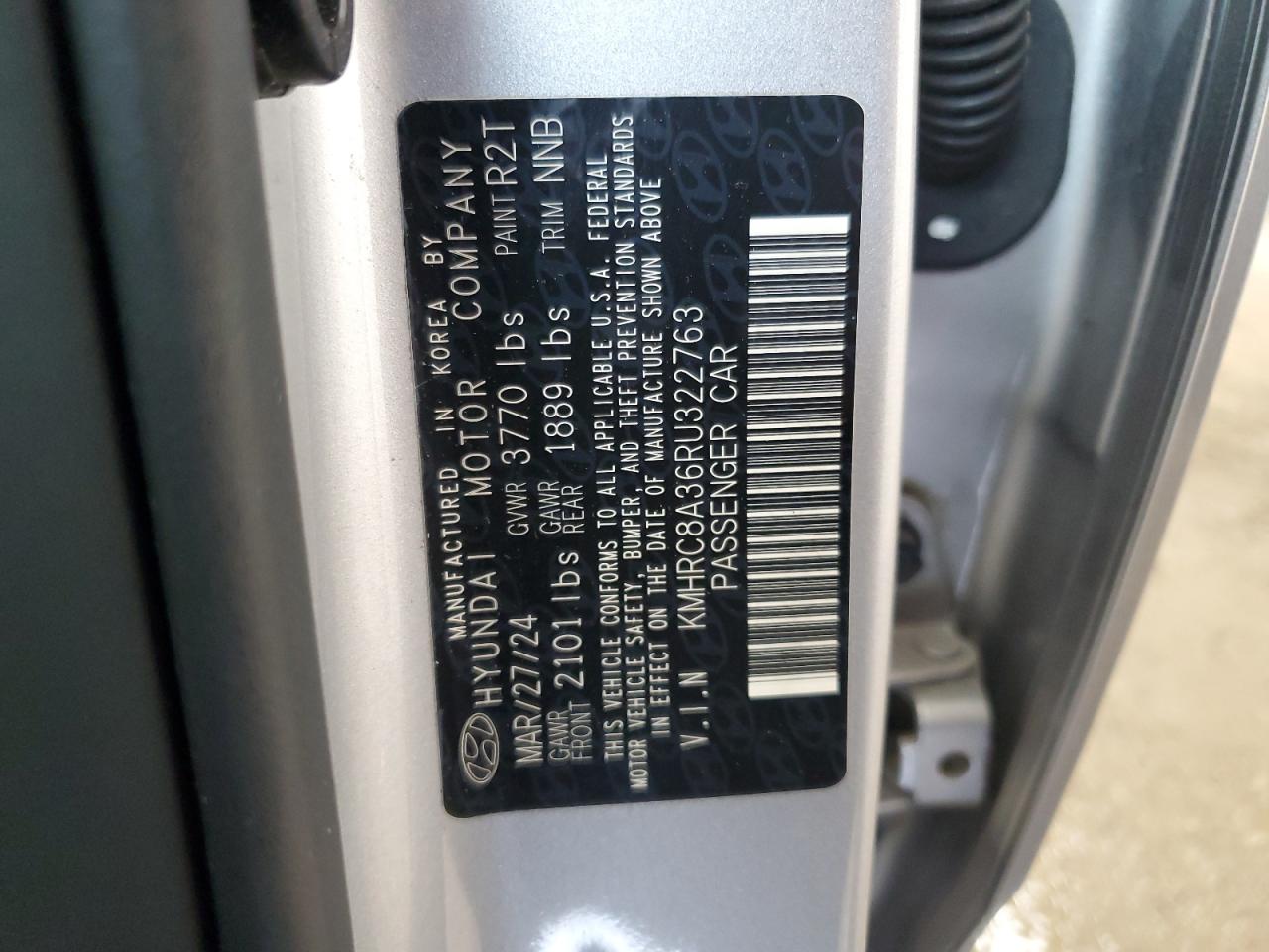 Lot #3316781400 2024 HYUNDAI VENUE SEL