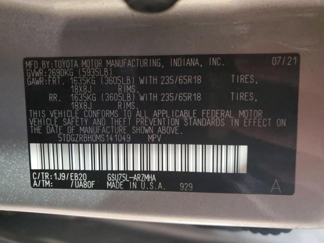 2021 TOYOTA HIGHLANDER XLE - 5TDGZRBH0MS141049