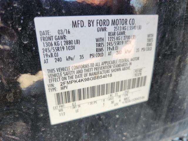 2016 FORD EDGE TITAN - 2FMPK4K98GBB54018