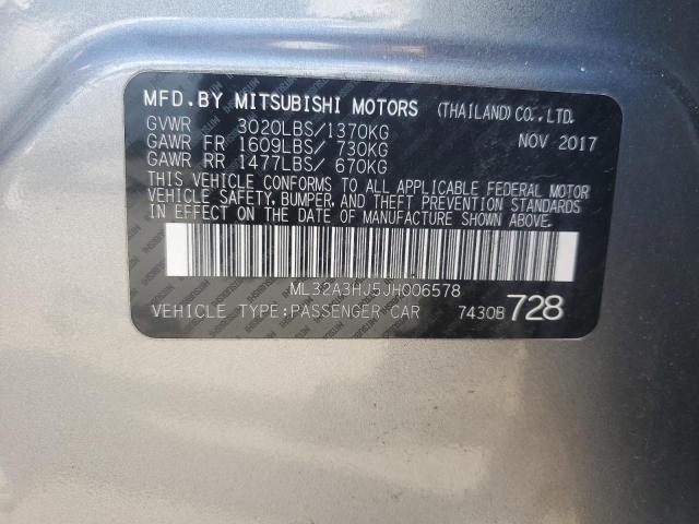 2018 MITSUBISHI MIRAGE ES ML32A3HJ5JH006578