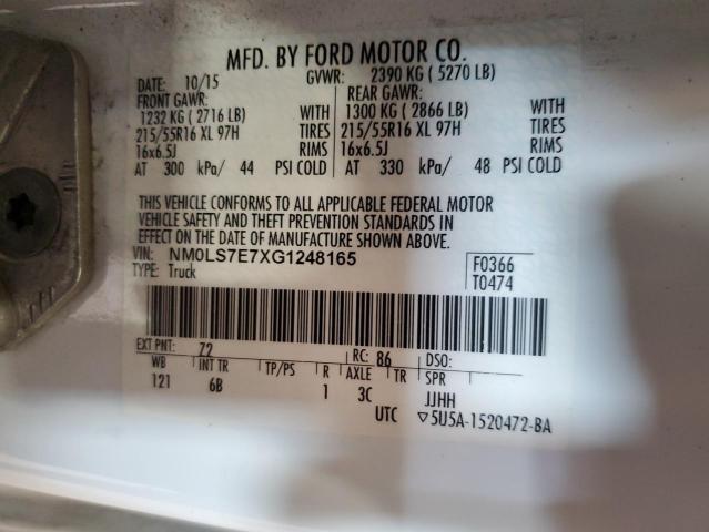 2016 FORD TRANSIT CO NM0LS7E7XG1248165