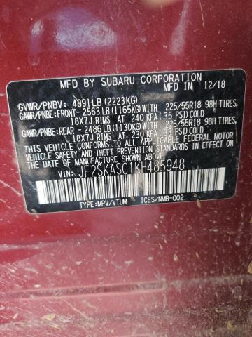 2019 SUBARU FORESTER L #3295537897