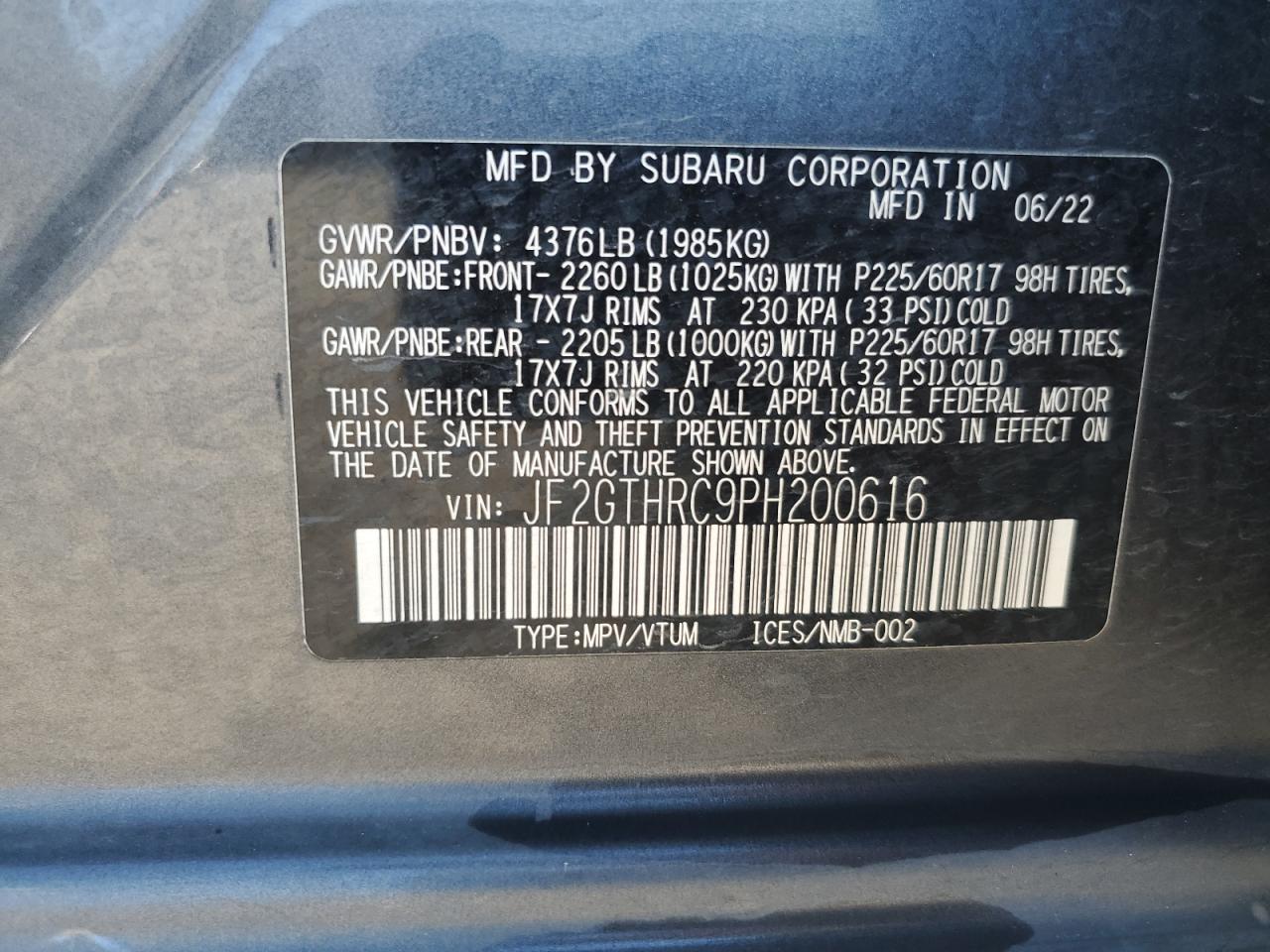 SUBARU CROSSTREK SPORT