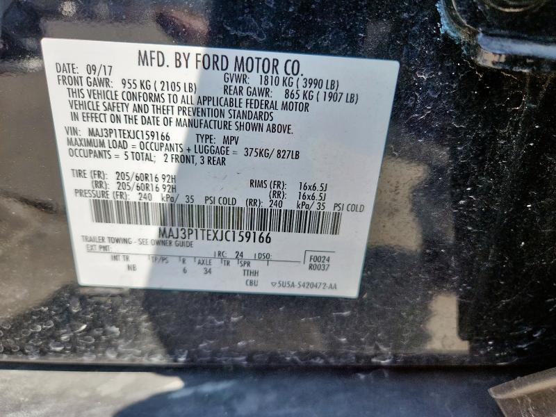 2018 FORD ECOSPORT S MAJ3P1TEXJC159166