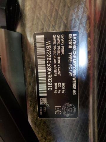 2019 BMW I8 WBY2Z6C53KVB82910
