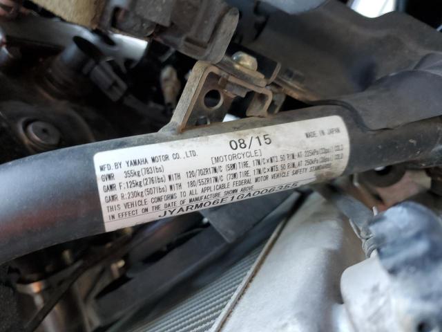 2016 YAMAHA FZ07 JYARM06E1GA006355