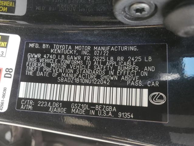 2022 LEXUS ES 350 BASE 58ADZ1B10NU122042